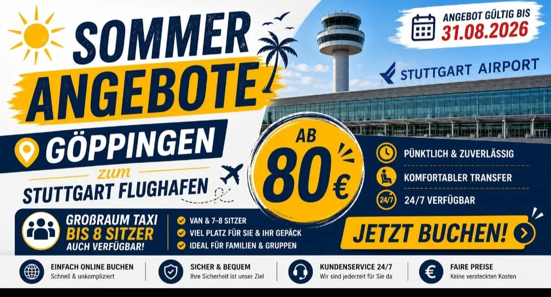 Taxi Göppingen Flughafentransfer